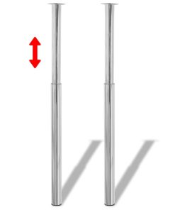 Teleskopske noge za stol 4 kom kromirane 710 - 1100 mm