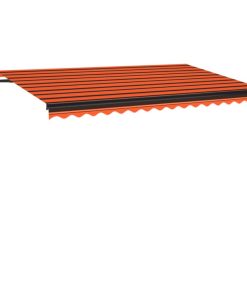 Tenda na automatsko uvlačenje 450 x 350 cm narančasto-smeđa