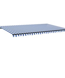 Tenda na automatsko uvlačenje 500 x 350 cm plavo-bijela