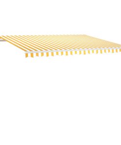 Tenda na ručno uvlačenje 450 x 300 cm žuto-bijela