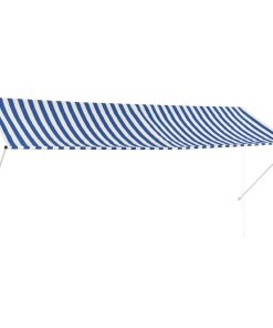 Tenda na uvlačenje 350 x 150 cm plavo-bijela