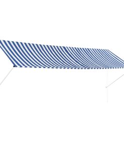 Tenda na uvlačenje 400 x 150 cm plavo-bijela