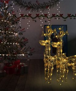 Ukrasni božićni sobovi 2 kom 60 x 16 x 100 cm akrilni