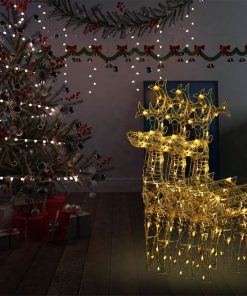 Ukrasni božićni sobovi 3 kom 60 x 16 x 100 cm akrilni