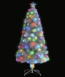 Umjetno božićno drvce LED bijelo 120 cm optička vlakna