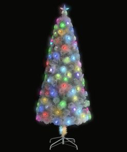 Umjetno božićno drvce LED bijelo 210 cm optička vlakna