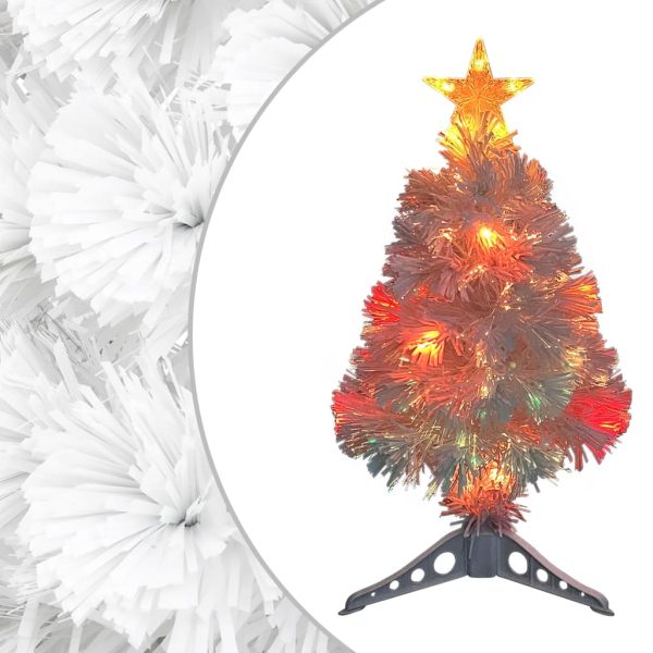 Umjetno božićno drvce LED bijelo 64 cm od optičkih vlakana
