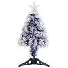 Umjetno božićno drvce LED bijelo-plavo 64 cm optička vlakna
