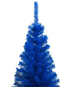 Umjetno božićno drvce LED s kuglicama plavo 240 cm PVC