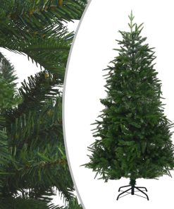 Umjetno božićno drvce LED s kuglicama zeleno 180 cm PVC i PE