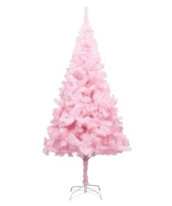 Umjetno božićno drvce LED sa stalkom ružičasto 210 cm PVC