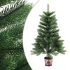 Umjetno božićno drvce s LED svjetlima 90 cm zeleno