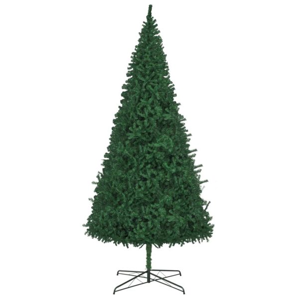 Umjetno božićno drvce s LED svjetlima i kuglicama 400 cm zeleno
