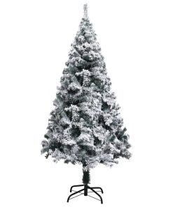 Umjetno božićno drvce s LED svjetlima i kuglicama zeleno 120 cm