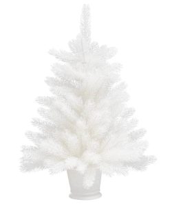 Umjetno božićno drvce s realističnim iglicama bijelo 65 cm