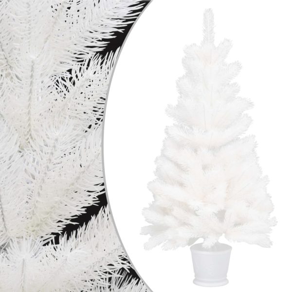 Umjetno božićno drvce s realističnim iglicama bijelo 90 cm