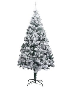 Umjetno božićno drvce sa snijegom zeleno 210 cm PVC