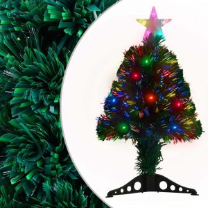 Umjetno božićno drvce sa stalkom LED 64 cm optička vlakna