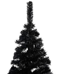 Umjetno božićno drvce sa stalkom crno 120 cm PVC