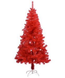 Umjetno božićno drvce sa stalkom crveno 150 cm PVC