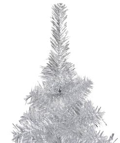 Umjetno božićno drvce sa stalkom srebrno 180 cm PET
