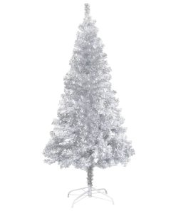 Umjetno božićno drvce sa stalkom srebrno 240 cm PET