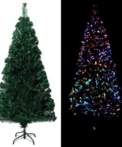 Umjetno božićno drvce sa stalkom zeleno 150 cm optička vlakna