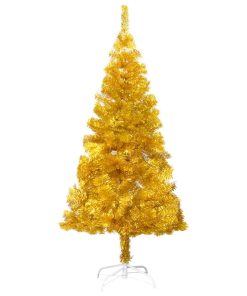 Umjetno božićno drvce sa stalkom zlatno 120 cm PET