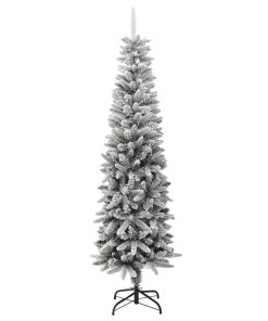 Umjetno usko božićno drvce sa snijegom 210 cm PVC i PE