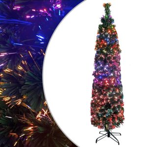 Umjetno usko božićno drvce sa stalkom 150 cm optička vlakna