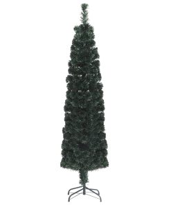 Umjetno usko božićno drvce sa stalkom 240 cm optička vlakna