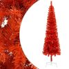 Usko božićno drvce s LED svjetlima crveno 150 cm