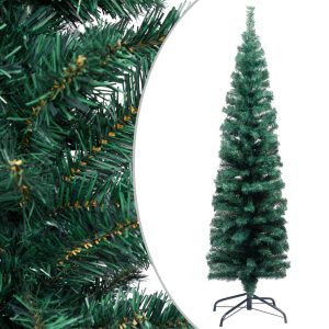 Usko umjetno božićno drvce LED s kuglicama zeleno 150 cm