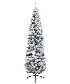 Usko umjetno božićno drvce sa snijegom zeleno 180 cm PVC