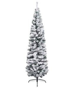 Usko umjetno božićno drvce sa snijegom zeleno 210 cm PVC