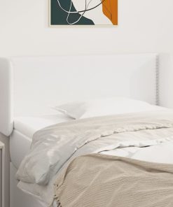 Uzglavlje s ušima bijelo 103x16x78/88 cm od umjetne kože