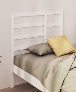 Uzglavlje za krevet bijelo 96 x 4 x 104 cm od masivne borovine