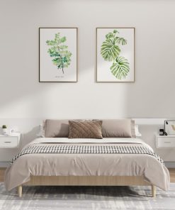 Uzglavlje za krevet s ormarićima visoki sjaj bijelo drveno