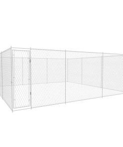 Vanjska kućica za pse od pocinčanog čelika 570x570x185 cm
