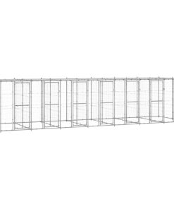 Vanjski kavez za pse od pocinčanog čelika s krovom 16