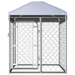 Vanjski kavez za pse s krovom 100 x 100 x 125 cm