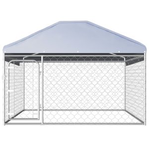 Vanjski kavez za pse s krovom 200 x 200 x 135 cm