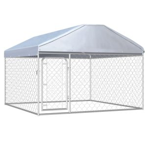 Vanjski kavez za pse s krovom 200 x 200 x 135 cm