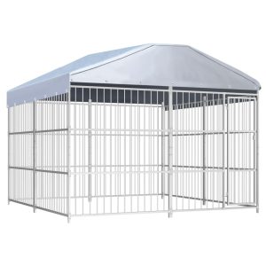 Vanjski kavez za pse s krovom 300 x 300 x 200 cm