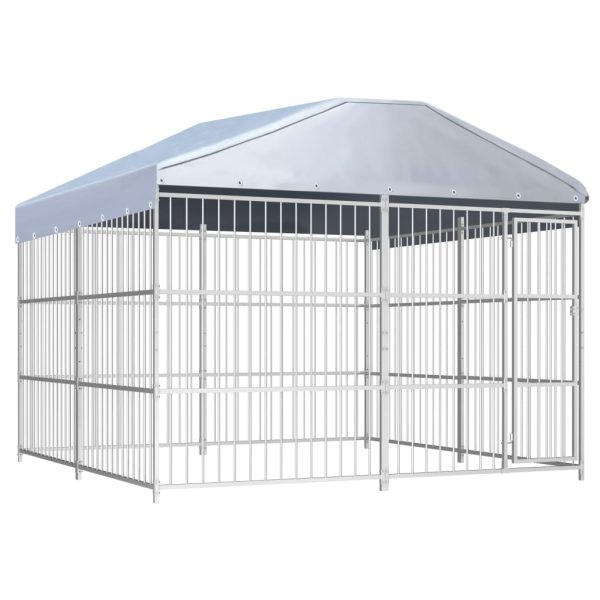 Vanjski kavez za pse s krovom 300 x 300 x 200 cm
