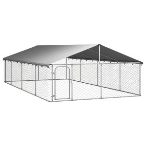 Vanjski kavez za pse s krovom 600 x 300 x 150 cm