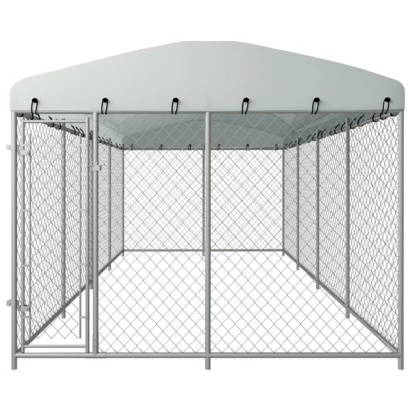 Vanjski kavez za pse s krovom 8 x 4 x 2