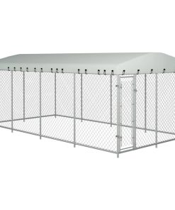 Vanjski kavez za pse s krovom 8 x 4 x 2