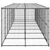 Vanjski kavez za pse s krovom čelični 16