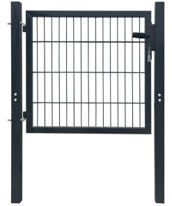 Vrata za ogradu od čelika 105 x 150 cm antracit